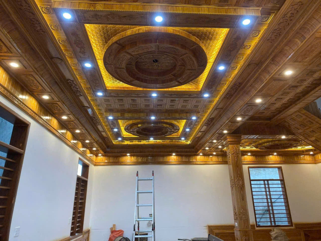 Trang trí nội thất gỗ - trần gỗ ốp tường