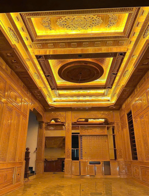 Trang trí nội thất gỗ - trần gỗ ốp tường