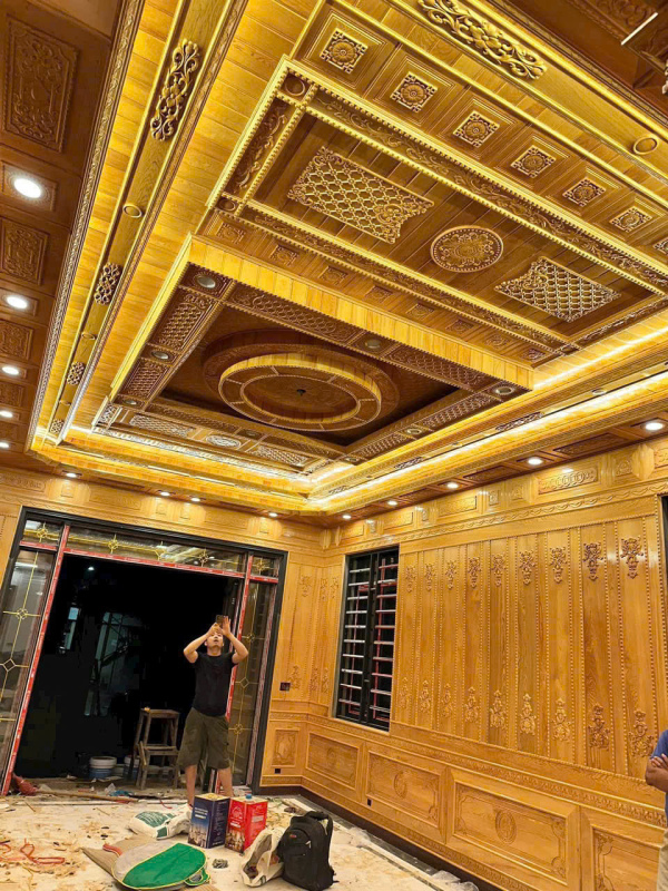 Trang trí nội thất gỗ - trần gỗ ốp tường