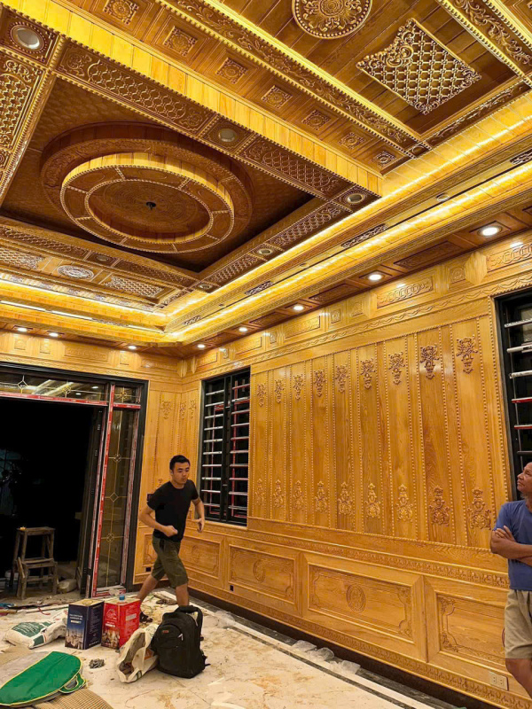 Trang trí nội thất gỗ - trần gỗ ốp tường